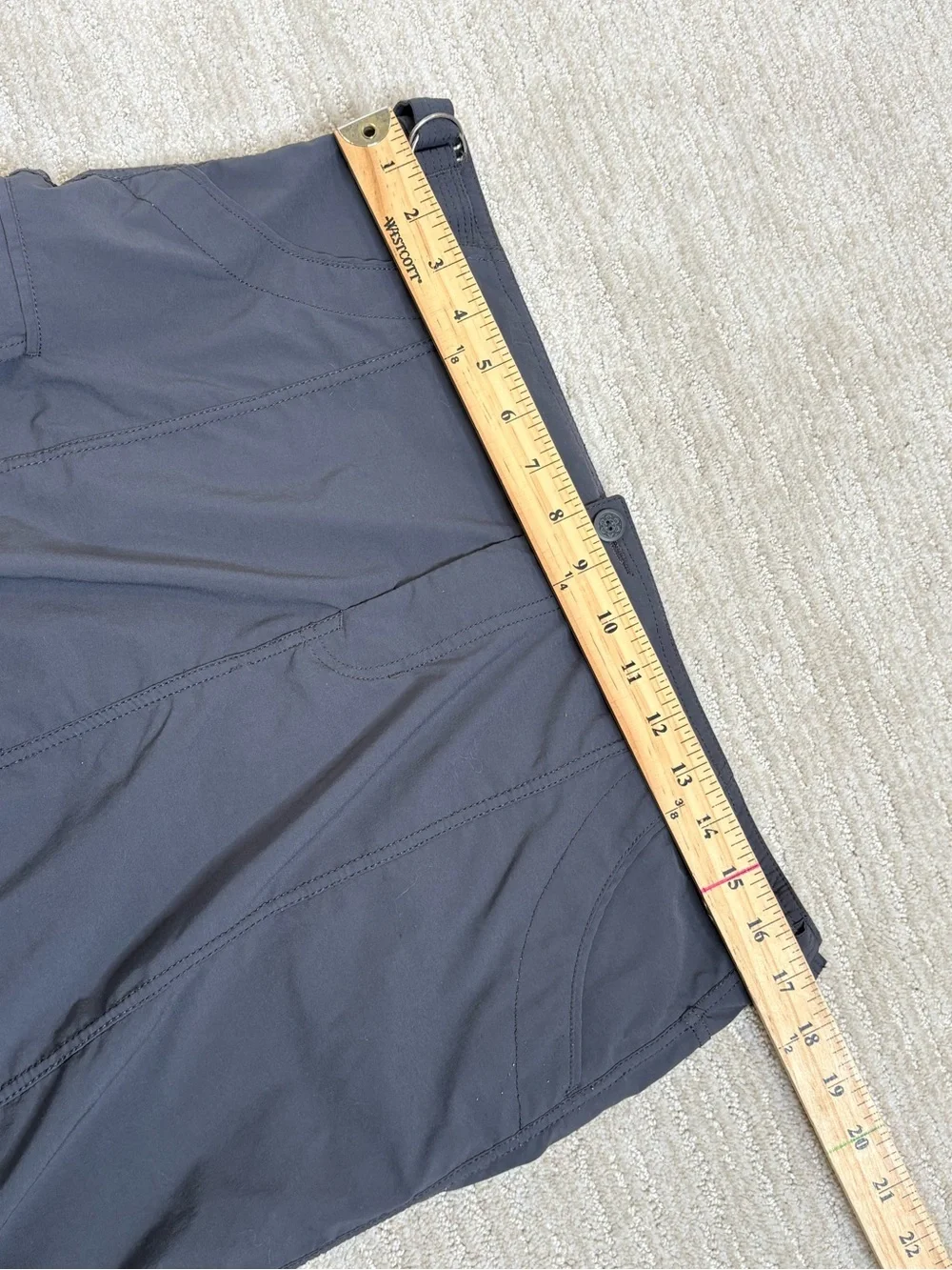 Marmot Cargo Pocket Utility Skirt Size 10 Dark Grey Lightweight Stretch Gorpcore